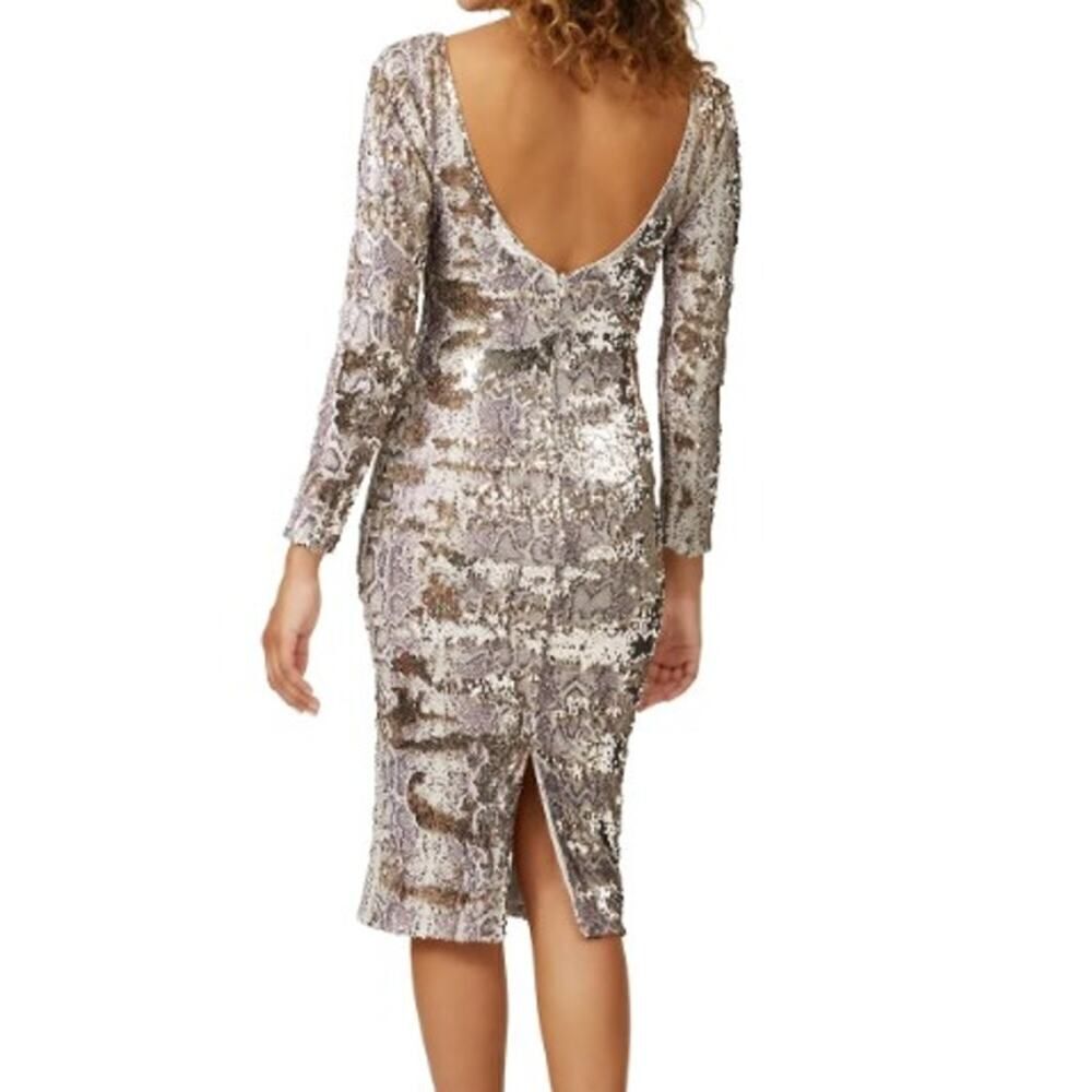Dress The Population Python Sequin Emery Dress Sz… - image 2